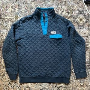 Vintage Patagonia Quilted Snap-T Pullover Men’s size medium navy and blue
